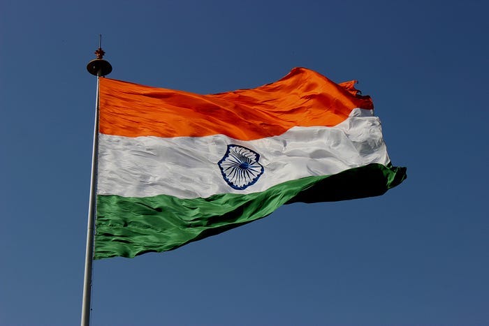 Indian flag waving