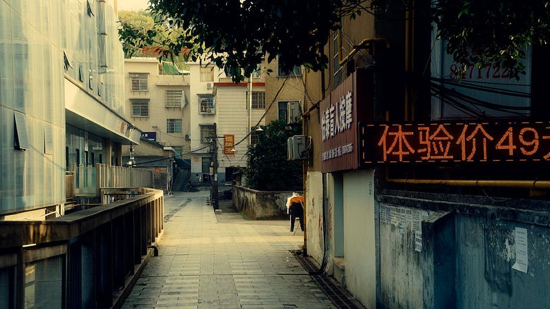 view on a street from angle