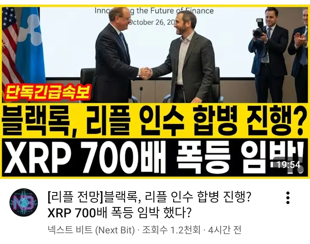 리플 대 특급호재 블랙록이 리플.... - 코인니스
