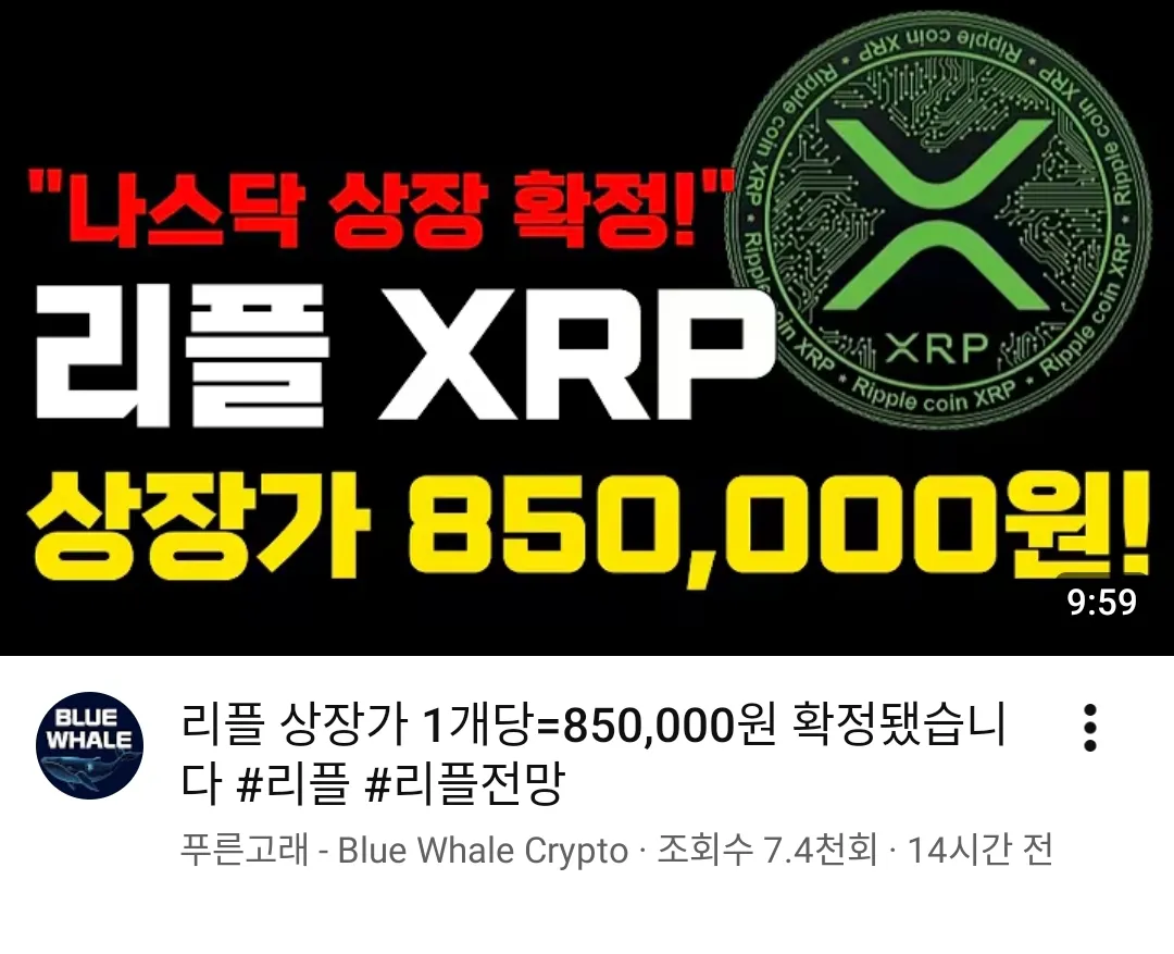 리플 XRP 나스닥 상장 , 블랙록과 공식파트너 , 상승 강력 신호 - 코인니스