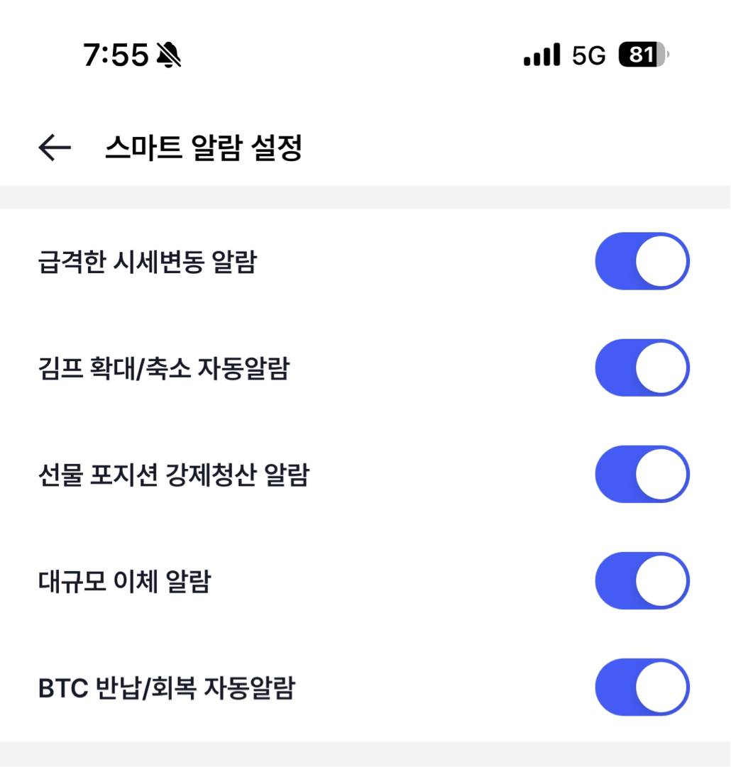 코인니스 비트 알람 설정 기능도 있었네👍 - 코인니스