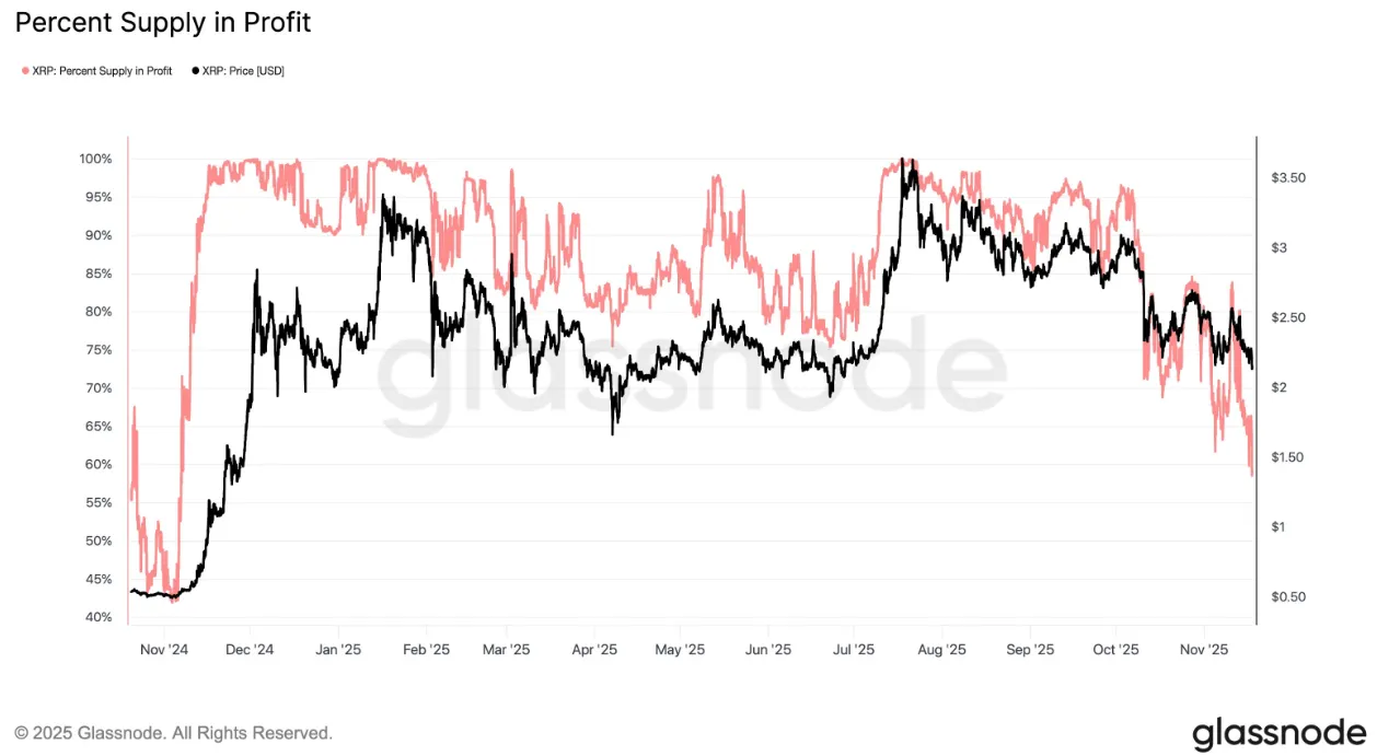 분석 "XRP 보유자 40% 이상 손실 중"