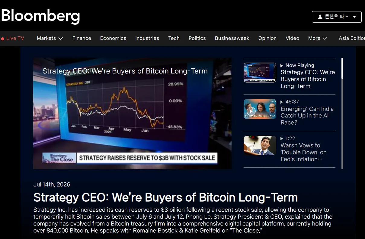 Strategy CEO: Bitcoin would need to fall to $8K to pose financial risk