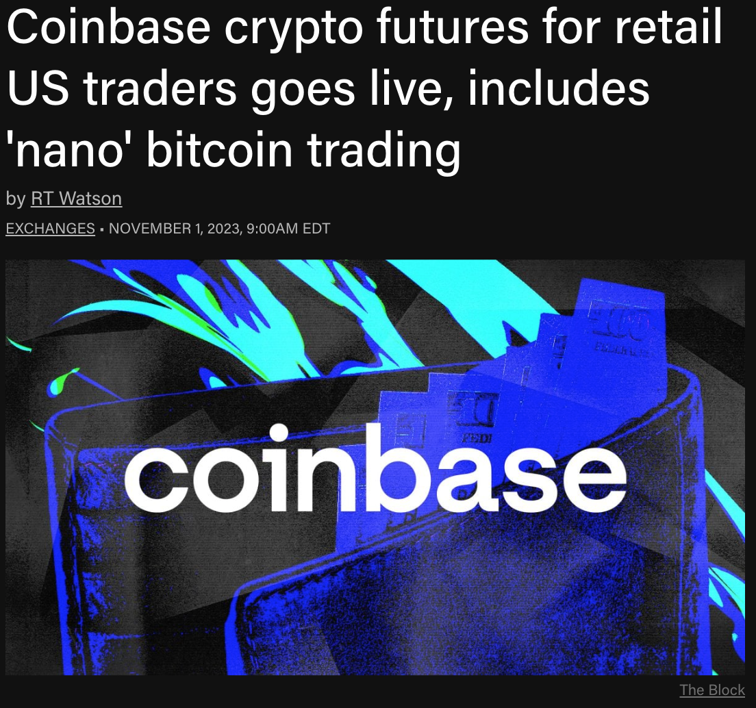 코인베이스, 미국 개인 투자자 대상 암호화폐 선물 거래 제공 - 코인니스