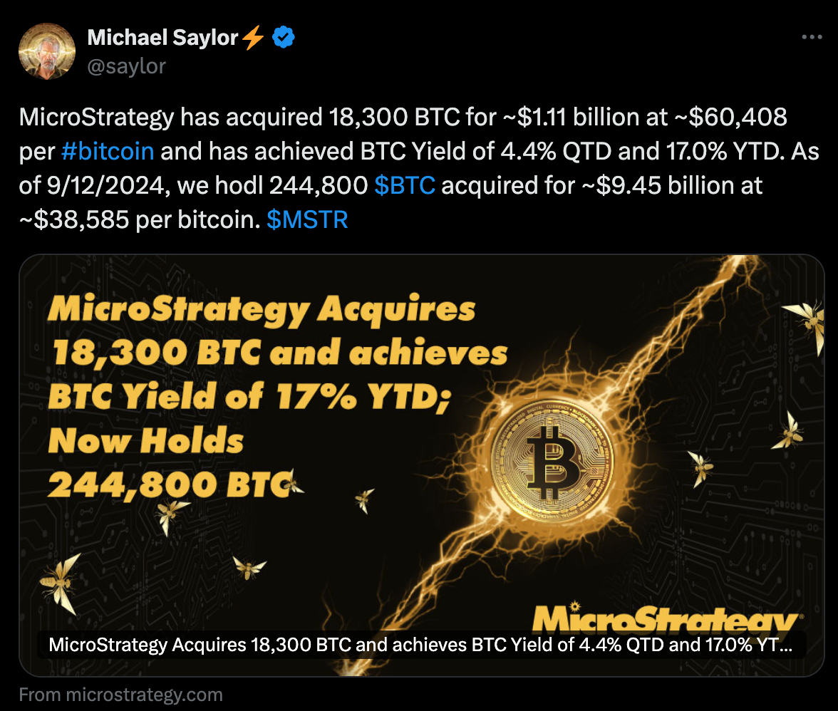 마이크로스트래티지, $11억 상당 BTC 추가 매입 - 코인니스