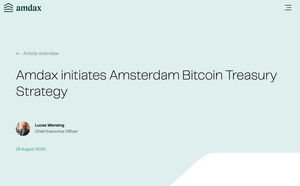네덜란드 AMDAX, 21만 BTC 비축 추진