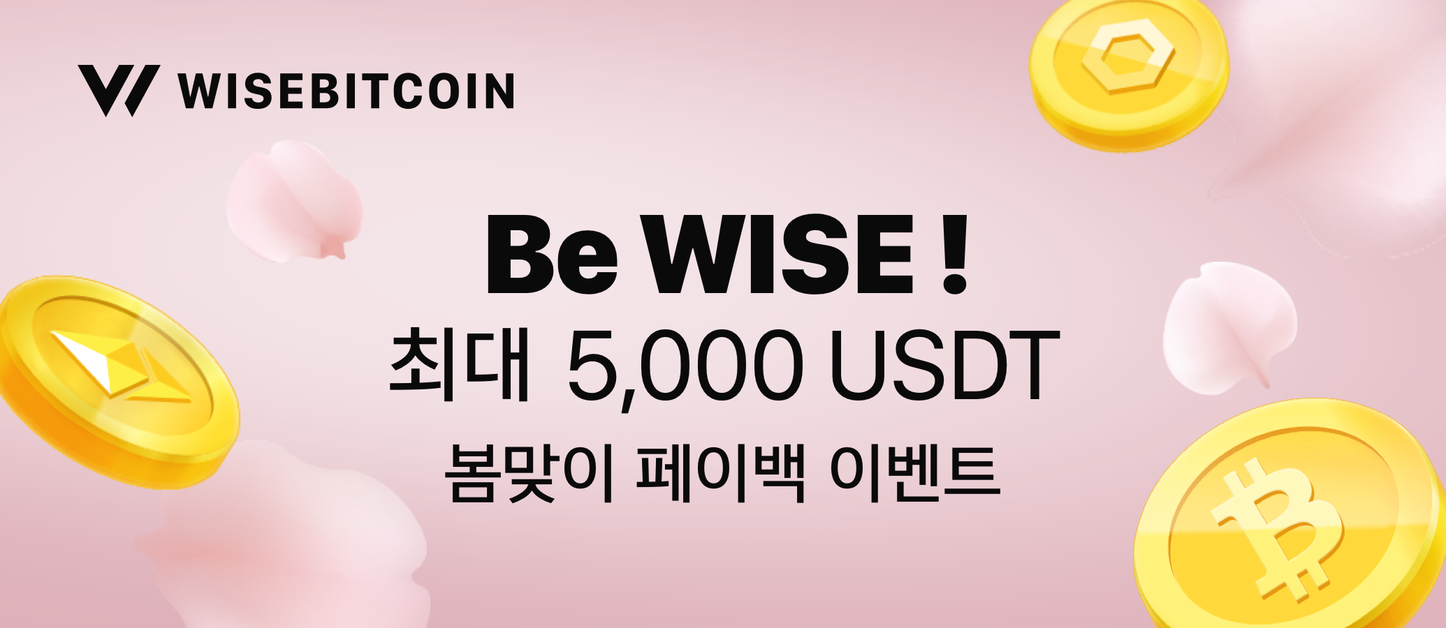 와이즈비트코인, 최대 5000 USDT 페이백 프로모션 진행 - 코인니스