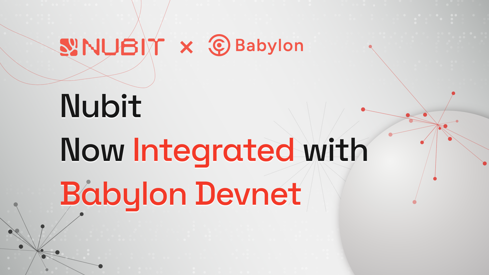 비트코인 데이터 가용성 레이어 누비트, 바빌론 데브넷 통합 - 코인니스