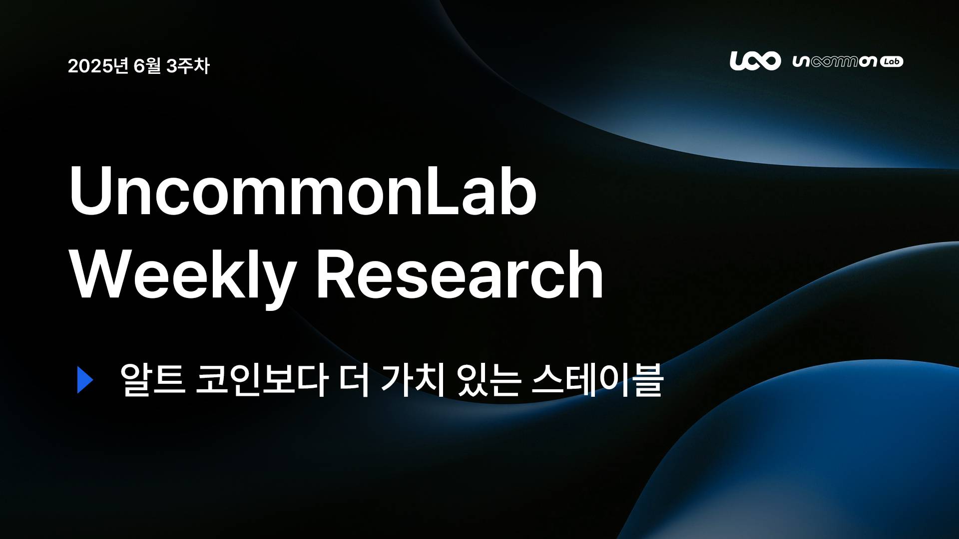 언커먼랩 || 위클리 리서치 리포트 - 6월 3주차 “알트 코인보다 더 가치 있는 스테이블” - 코인니스